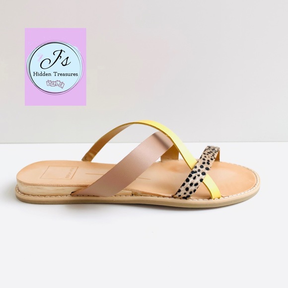 Slide Dolce Vita Leopard Multi Stella Sandals - Picture 1 of 8
